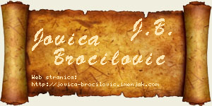Jovica Broćilović vizit kartica